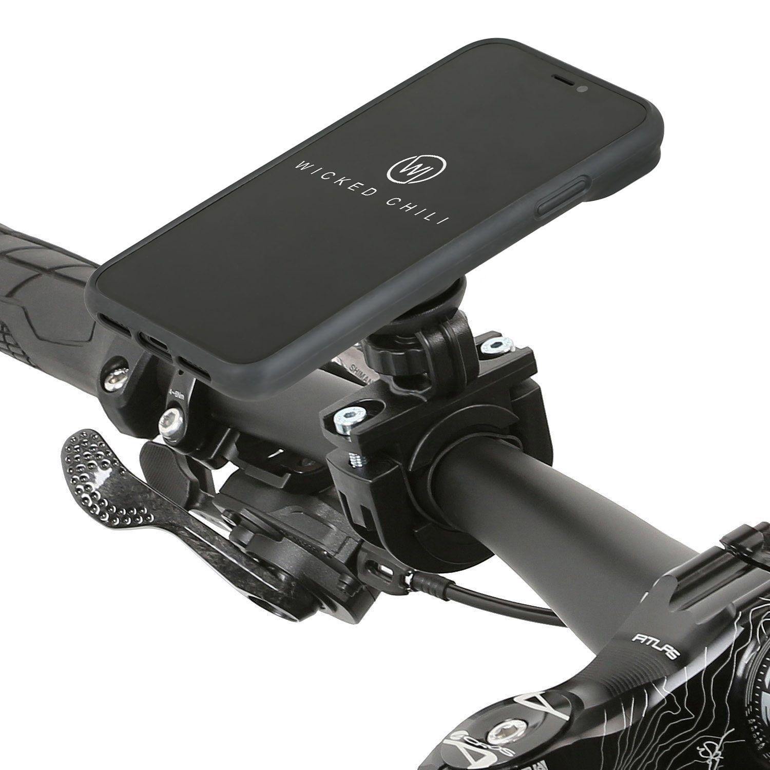 für Apple Fahrrad- iPhone mit WICKED Fahrradhalterung 11 schwarz / 360° QuickMOUNT (6,1 CHILI Halterung Zoll) Kugelgelenk Motorradhalterung, und Motorrad