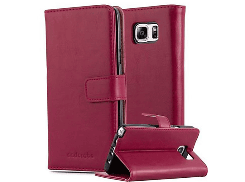 CADORABO Hülle Luxury Book Style, Bookcover, Samsung, Galaxy NOTE 5, WEIN ROT