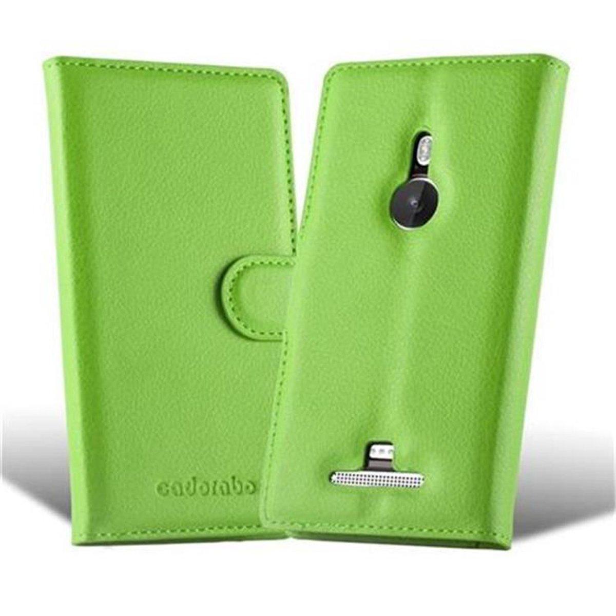 Nokia, Book CADORABO Bookcover, GRÜN Hülle MINZ 925, Lumia Standfunktion,