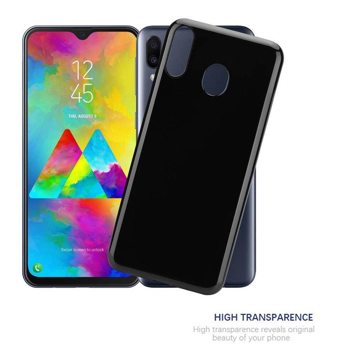 CADORABO TPU Ultra Galaxy Backcover, Schutzhülle, Samsung, SCHWARZ Slim AIR M20