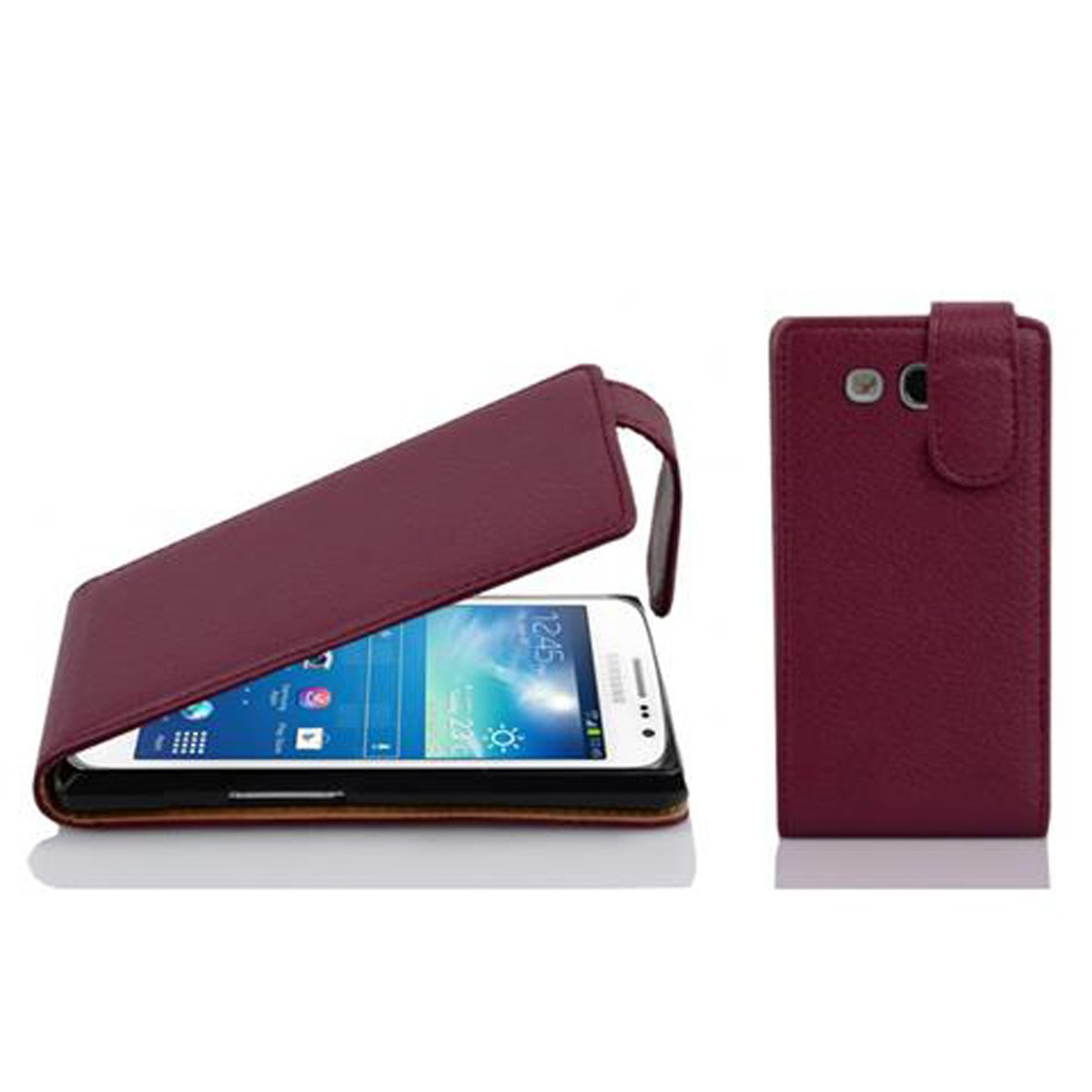 BORDEAUX im Schutzhülle Samsung, LILA EXPRESS CADORABO Style, Flip Flip Galaxy Cover, 2,