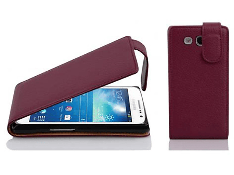 CADORABO Schutzhülle EXPRESS Galaxy Samsung, Flip Cover, im Flip BORDEAUX 2, LILA Style