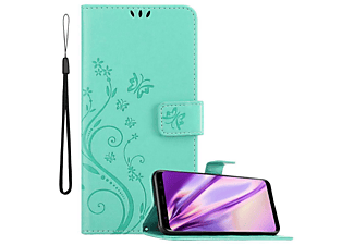carcasa de móvil Funda libro para Móvil - Carcasa protección resistente de estilo libro;CADORABO, Samsung, Galaxy S8, turquesa floral