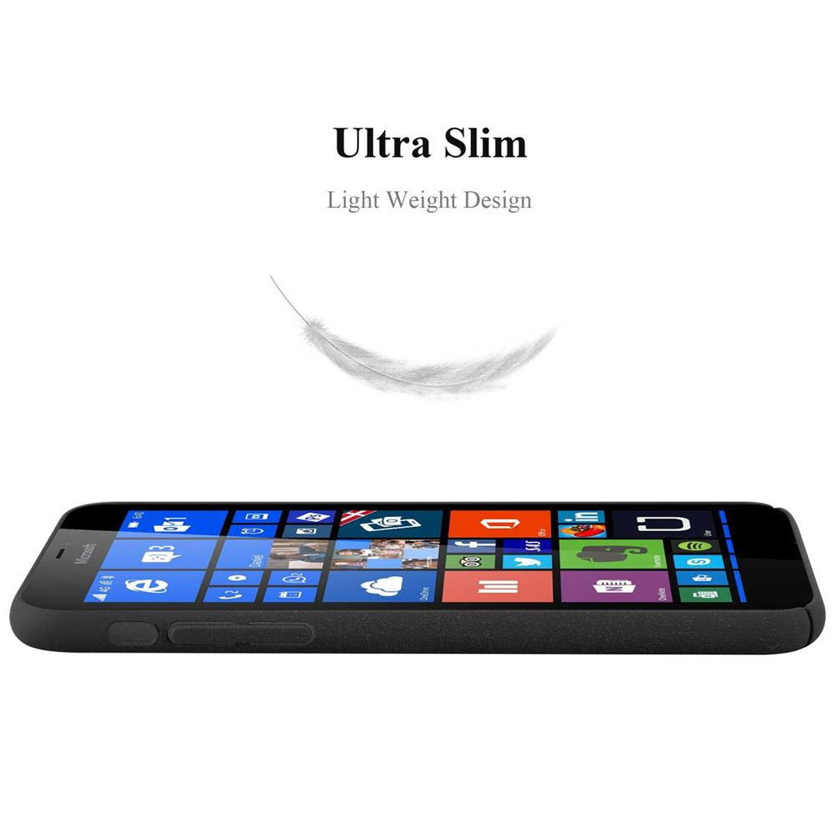 im Hard SCHWARZ Nokia, Case Backcover, XL, Style, FROSTY CADORABO Lumia Frosty Hülle 640