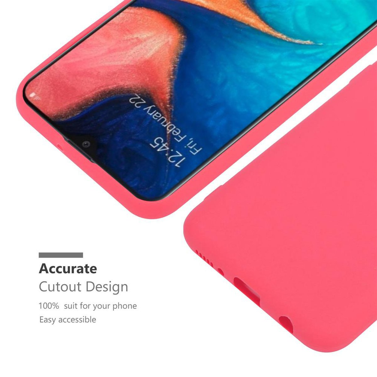 CADORABO Hülle Samsung, / Backcover, ROT im CANDY TPU Candy A10e Style, Galaxy A20e