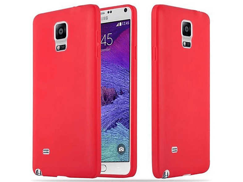 CADORABO Hülle im TPU Candy Style, Backcover, Samsung, Galaxy NOTE 4, CANDY ROT
