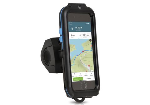 WICKED CHILI Tour Case wasserdichte Fahrradhalterung für Apple iPhone SE  (2020) / 8 / 7 / 6S / 6 Fahrrad / Motorrad Handy Halterung, schwarz