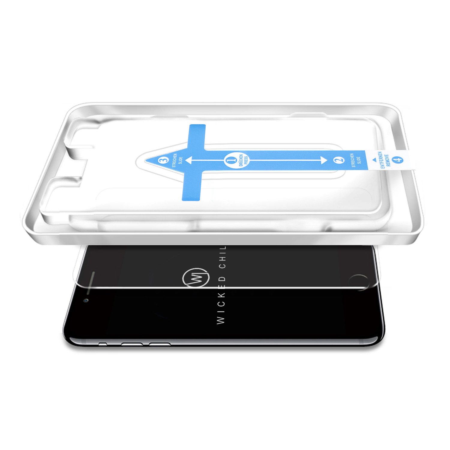 iPhone 2X / CHILI 8 Easy-In Apple Schutzglas(für WICKED 7) iPhone