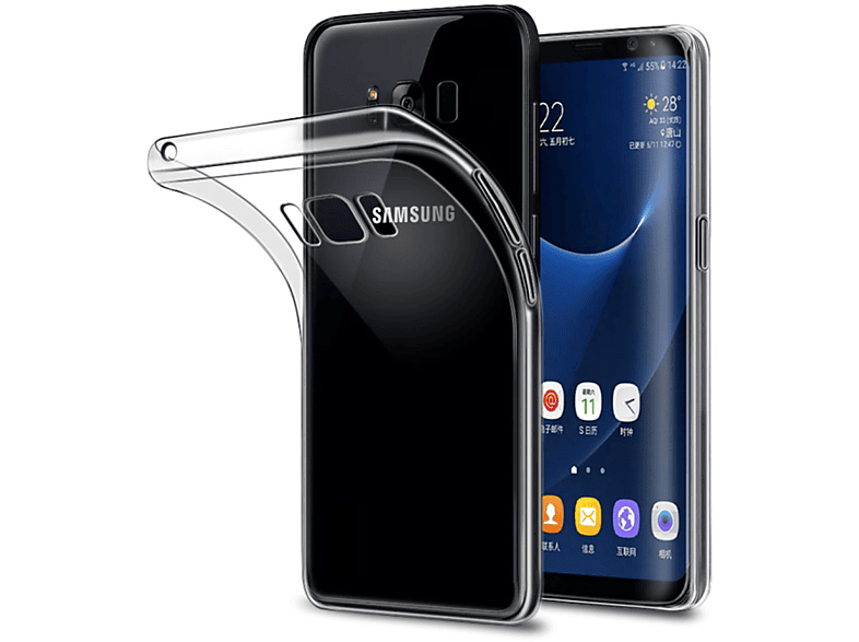 KÖNIG DESIGN Samsung, Transparent Handyhülle Backcover, Bumper, S8, Galaxy Dünn Ultra