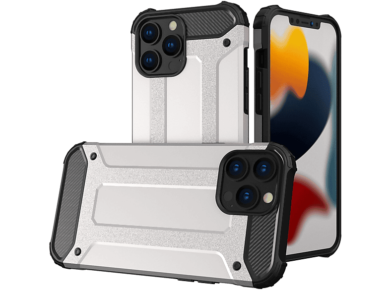 COFI Hybrid Armor Case, Backcover, Apple, Max, 13 iPhone Silber Pro