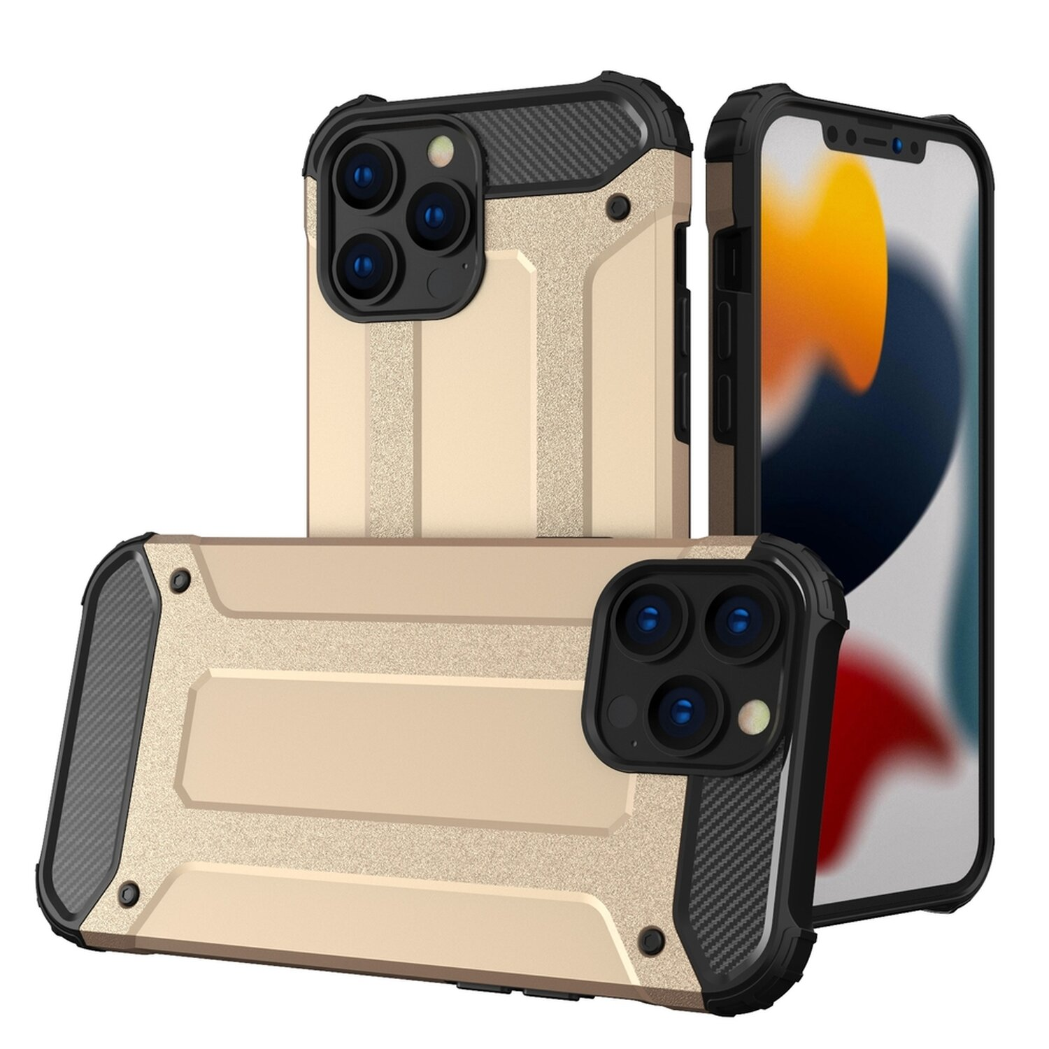 COFI Hybrid Armor Case, 13 Gold Apple, Backcover, iPhone Mini