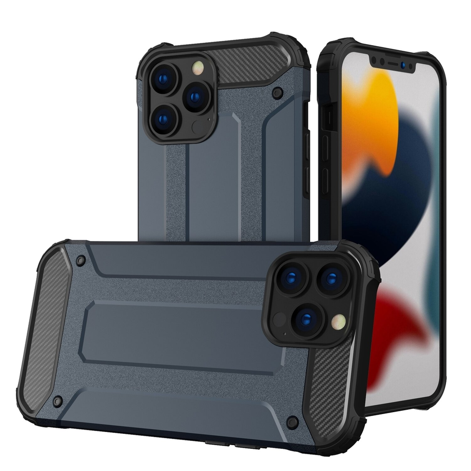 COFI Hybrid Armor Case, Backcover, 13 iPhone Max, Blau Pro Apple