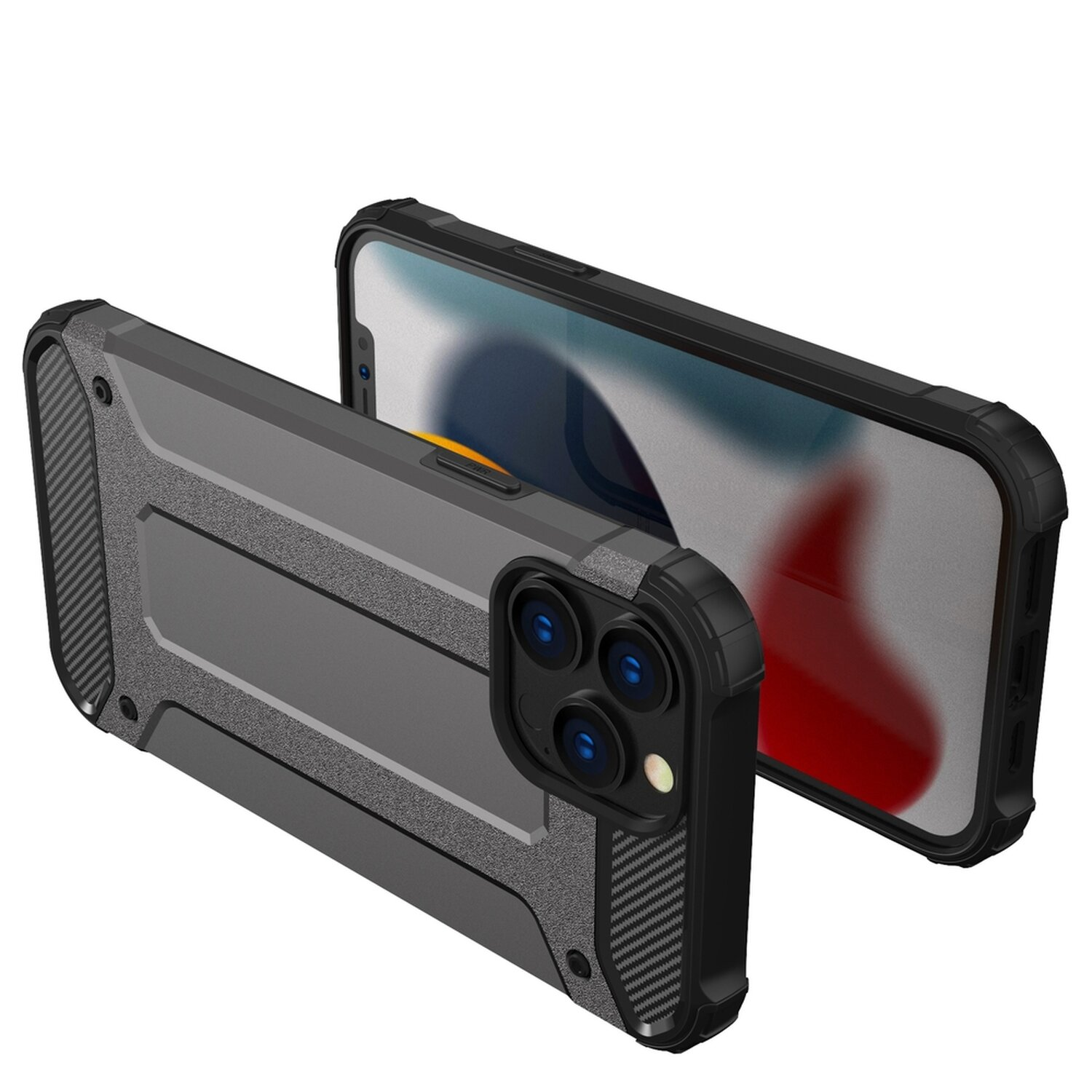 COFI Hybrid Armor Case, 13 Blau Pro Backcover, iPhone Max, Apple