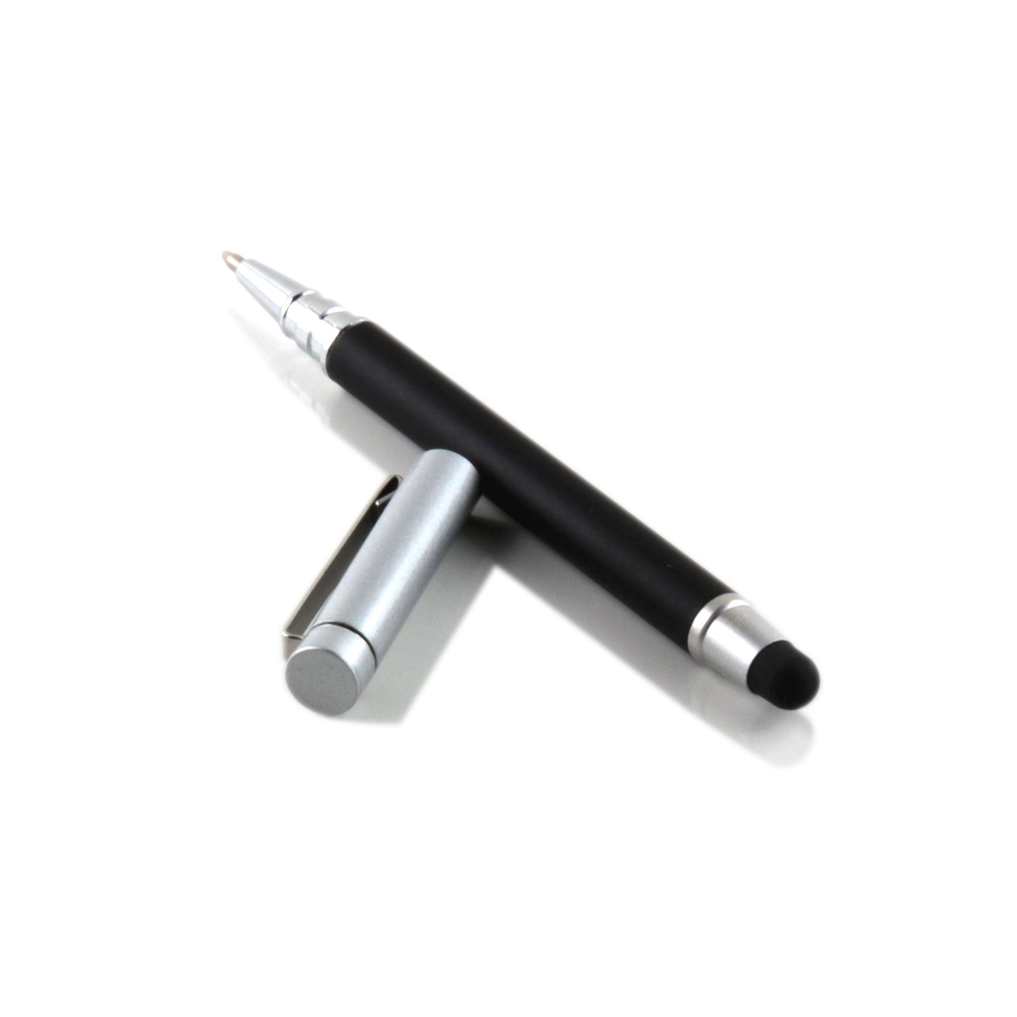 Schwarz Stylus Touch SLABO ergonomisch | Pen Silber