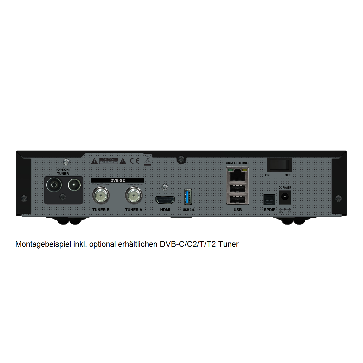 GIGABLUE Twin UE schwarz) Sat-Receiver DVB-S, Tuner, UHD DVB-S2, 4K PVR-Funktion=optional, (HDTV,