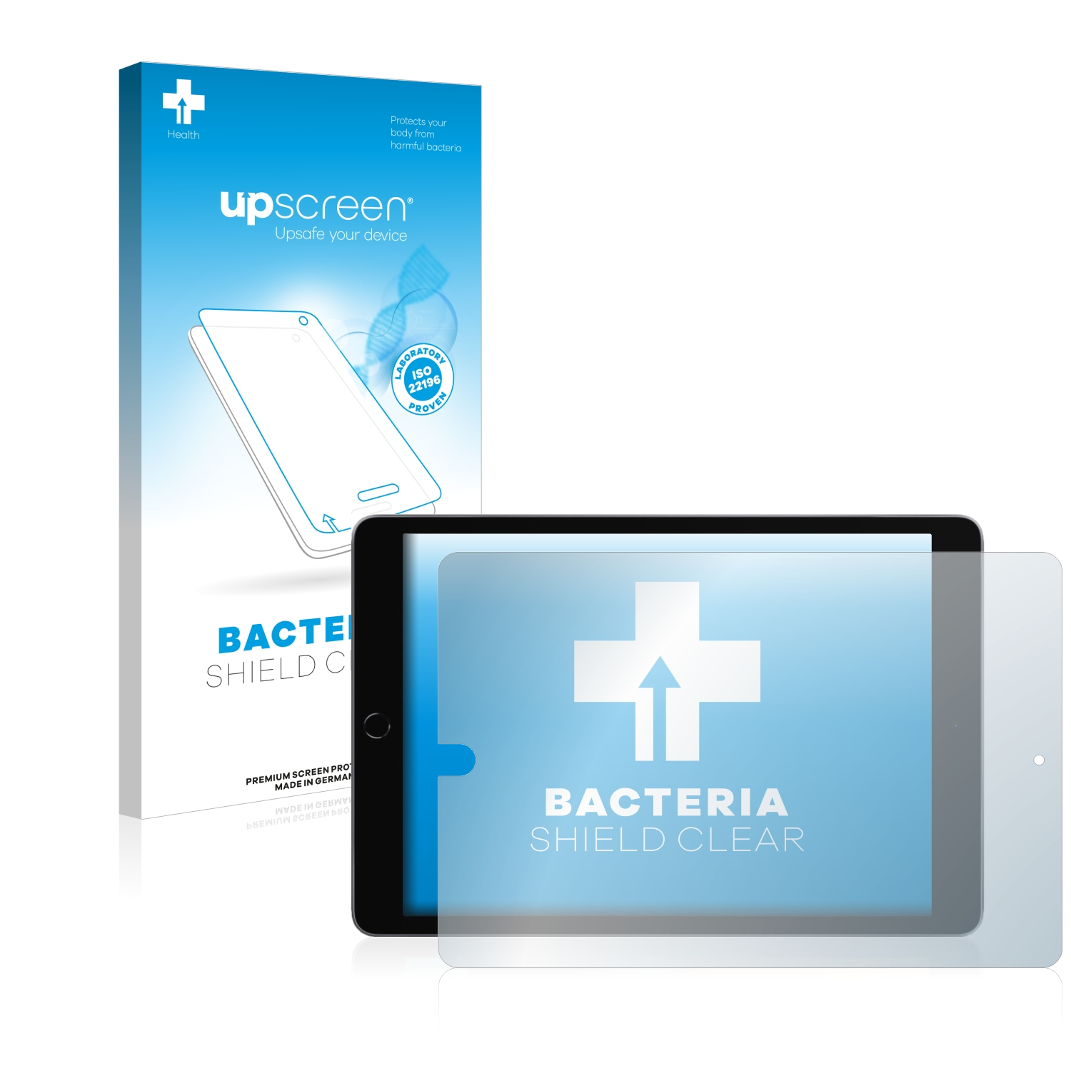 UPSCREEN antibakteriell klare Schutzfolie(für 2021 WiFi Gen.)) (9. iPad Apple Cellular 10.2
