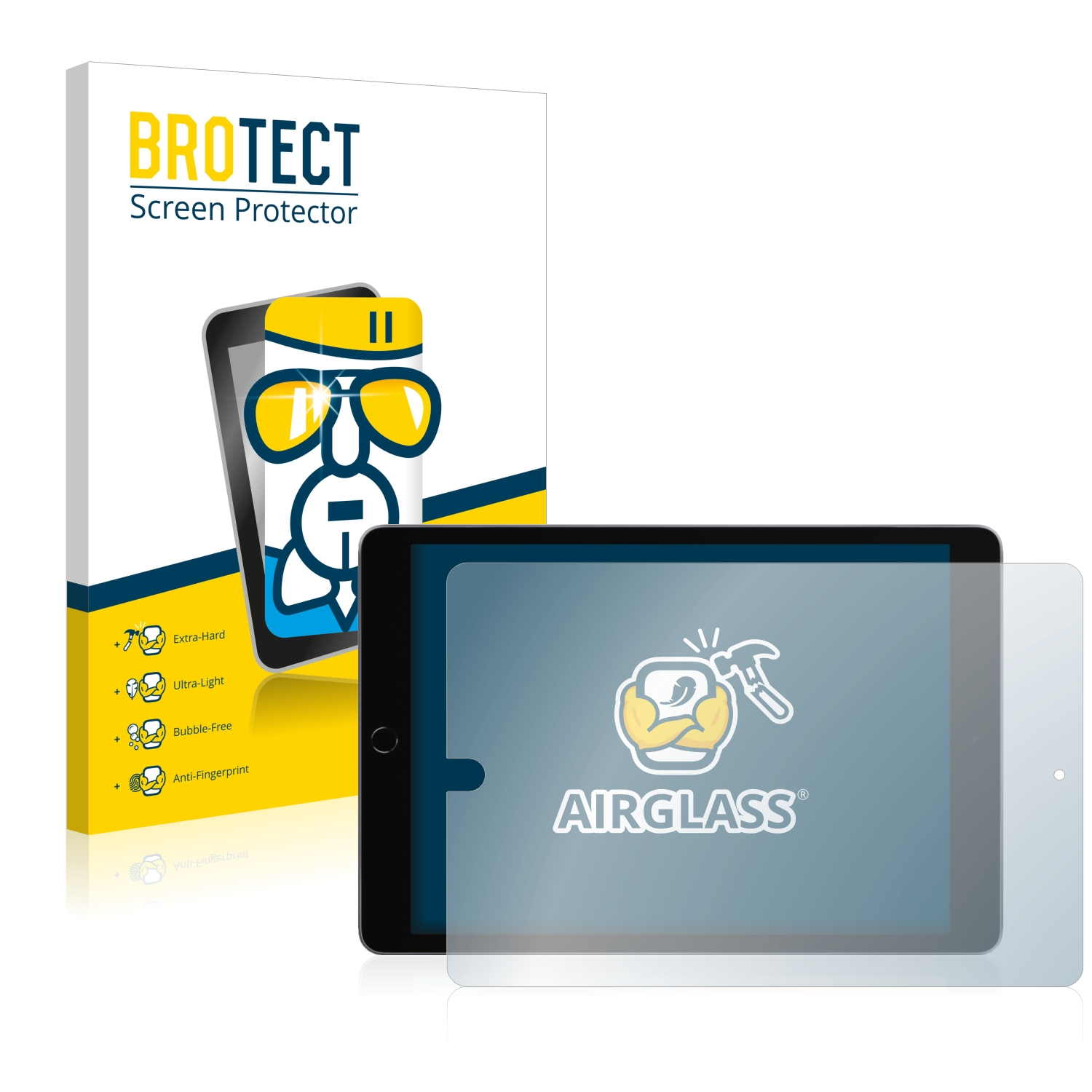 BROTECT Airglass Cellular klare iPad Schutzfolie(für (9. 2021 Apple 10.2\