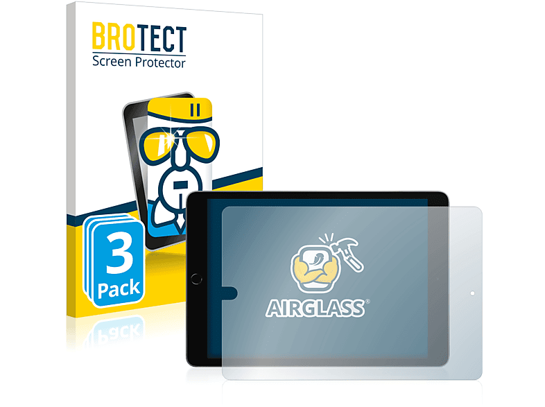 BROTECT 3x Airglass klare Schutzfolie(für Apple iPad 10.2\