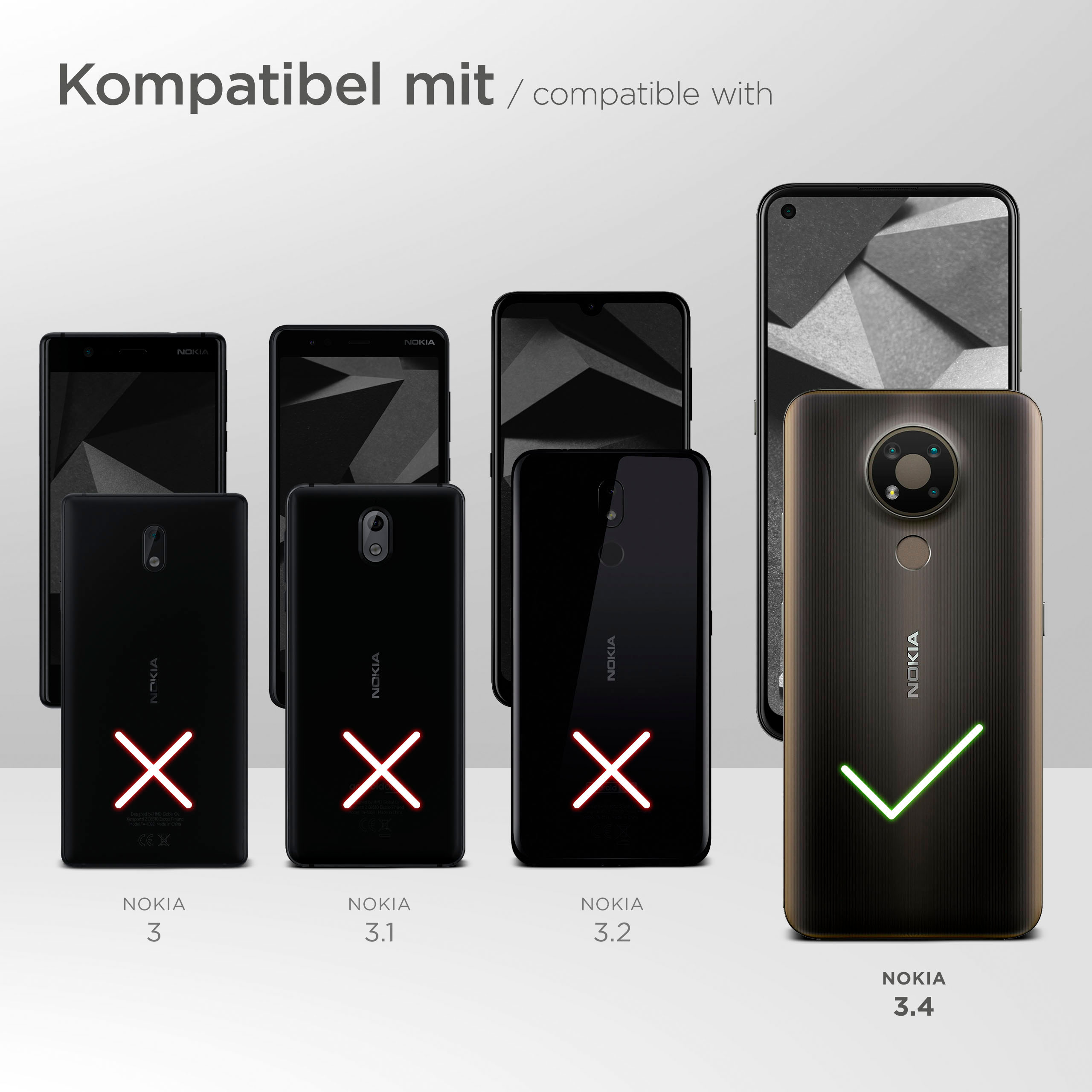 Cover, Purse MOEX Nokia, 3.4, Case, Flip Dunkelblau