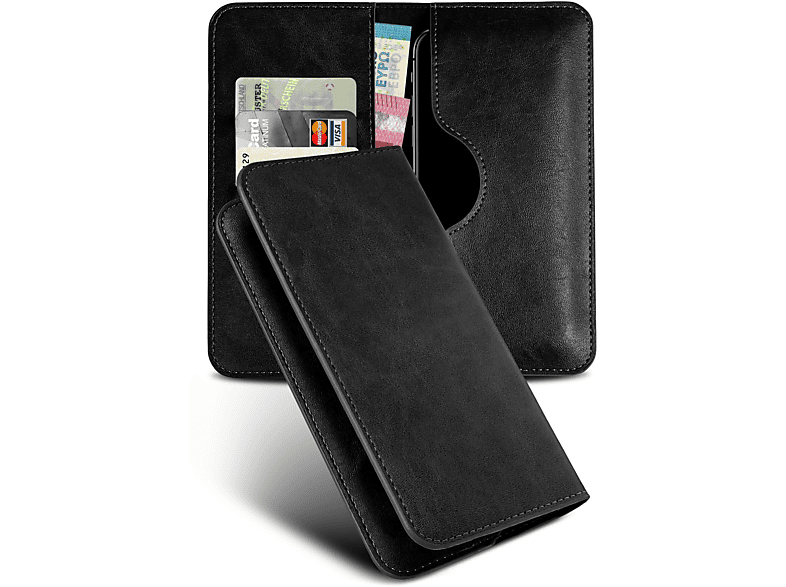 MOEX Purse Case, Flip Cover, ZTE, Blade L130, Schwarz