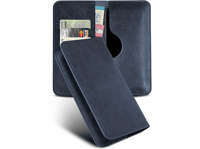 MOEX Purse Case, Flip Cover, 5.4, Nokia, Dunkelblau