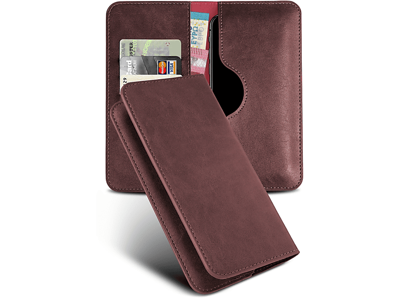 5.4, Case, Purse Cover, MOEX Nokia, Weinrot Flip