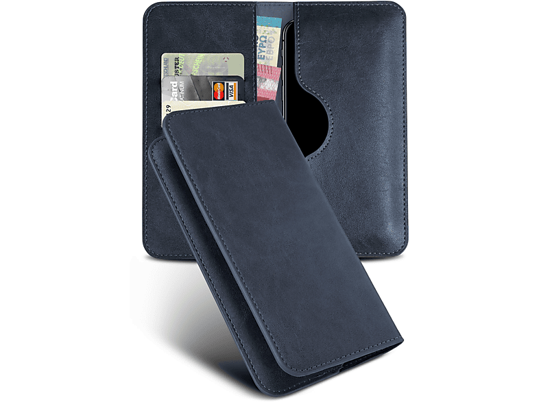 MOEX Purse Case, Flip Cover, Samsung, Galaxy A12, Dunkelblau