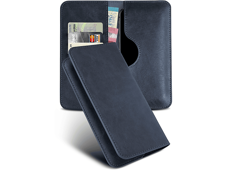 Flip 10T, MOEX Mi Xiaomi, Purse Case, Cover, Dunkelblau