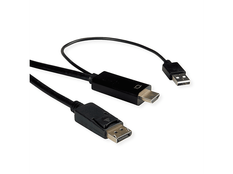 UltraHDTV DisplayPort, HDMI-Kabel ST/ST - UHDTV-DP-Kabel ROLINE