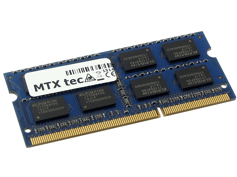 MTXTEC Arbeitsspeicher 8 GB RAM für ASUS K95 Notebook-Speicher 8 GB DDR3