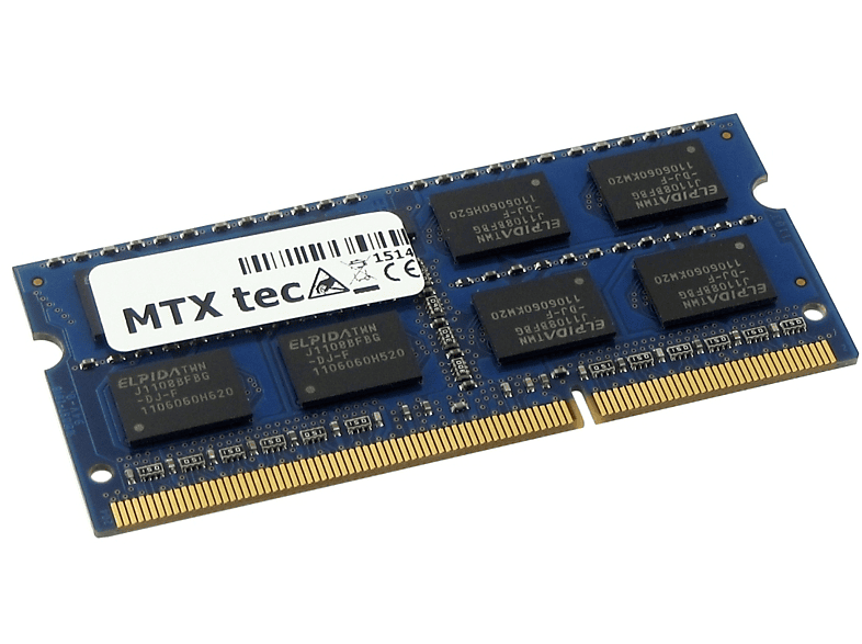 MTXTEC Arbeitsspeicher 8 GB RAM für CLEVO B4100M Notebook-Speicher 8 GB DDR3