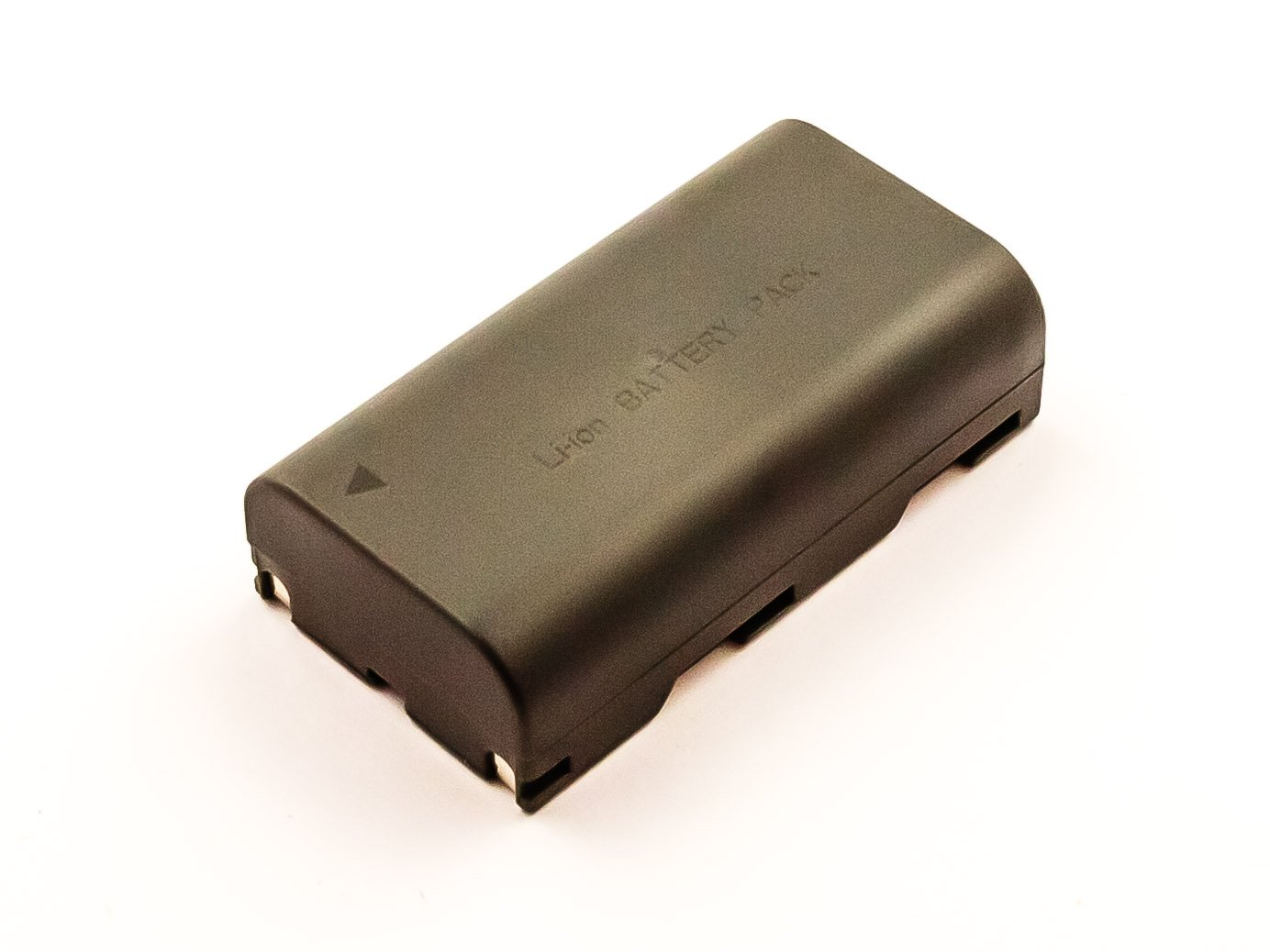 Ein schwarzer rechteckiger Akkusatz mit der Aufschrift 'Li-ion Battery Pack' auf weißem Hintergrund.