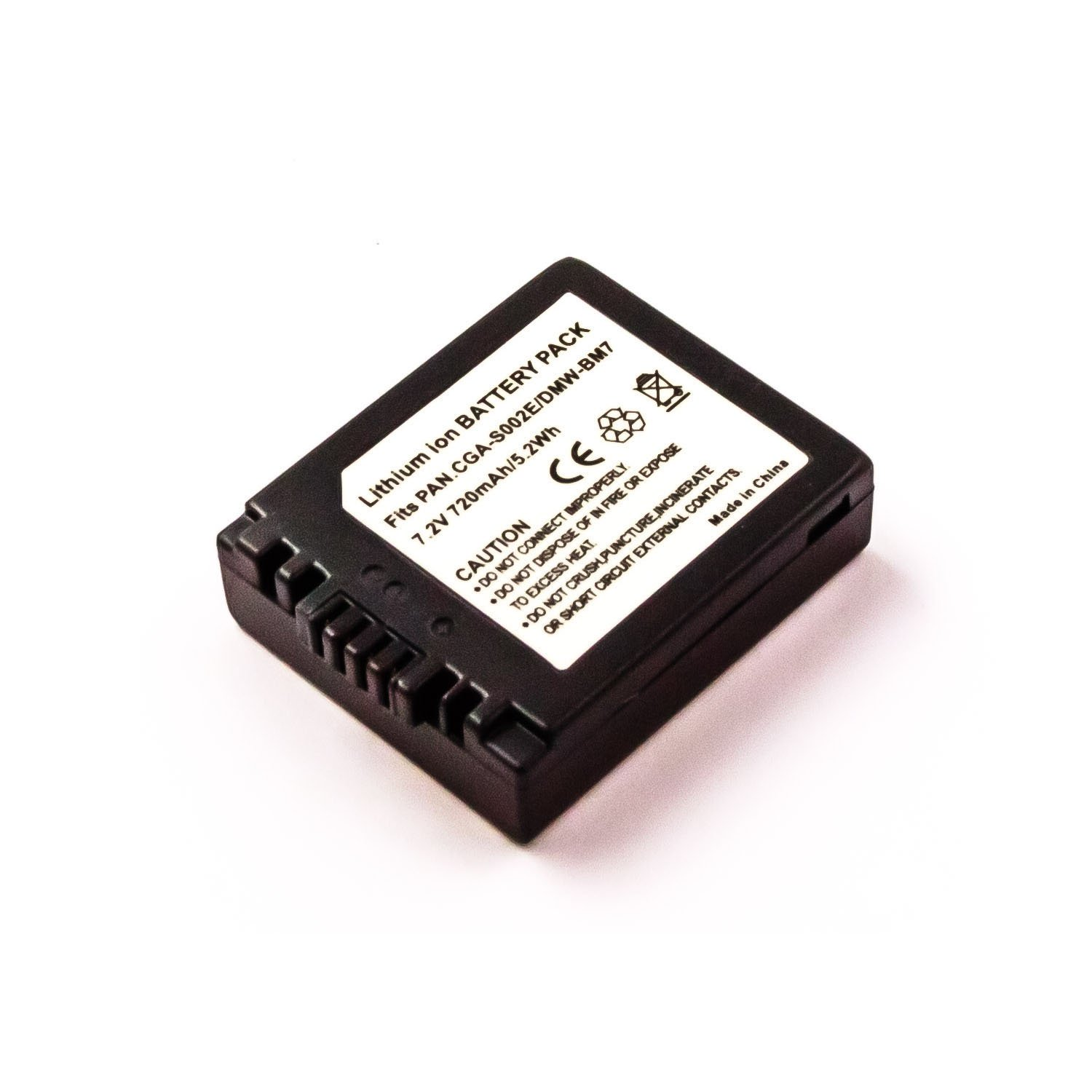 kompatibel mit Li-Ion AGI Volt, 7.2 Digitalkameraakku, Panasonic Akku 600 CGA-S002E Li-Ion, mAh