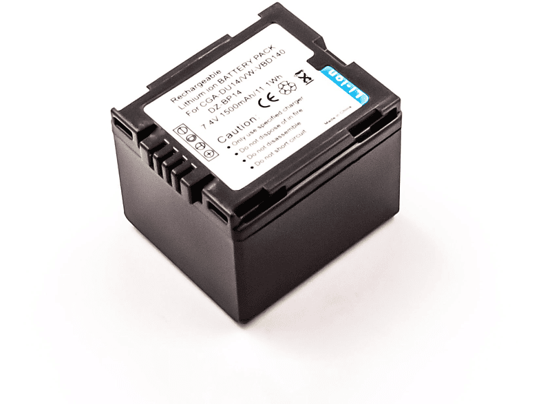 AGI Akku kompatibel mit Li-Ion 7.4 Volt, mAh Camcorderakku, Panasonic 1400 VDR-D150