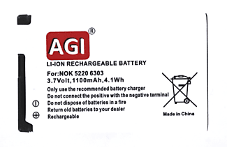 AGI Akku kompatibel mit Nokia C5 (nicht C5-03) Li-Ion Handy-/Smartphoneakku, 3.7 Volt, 700 mAh