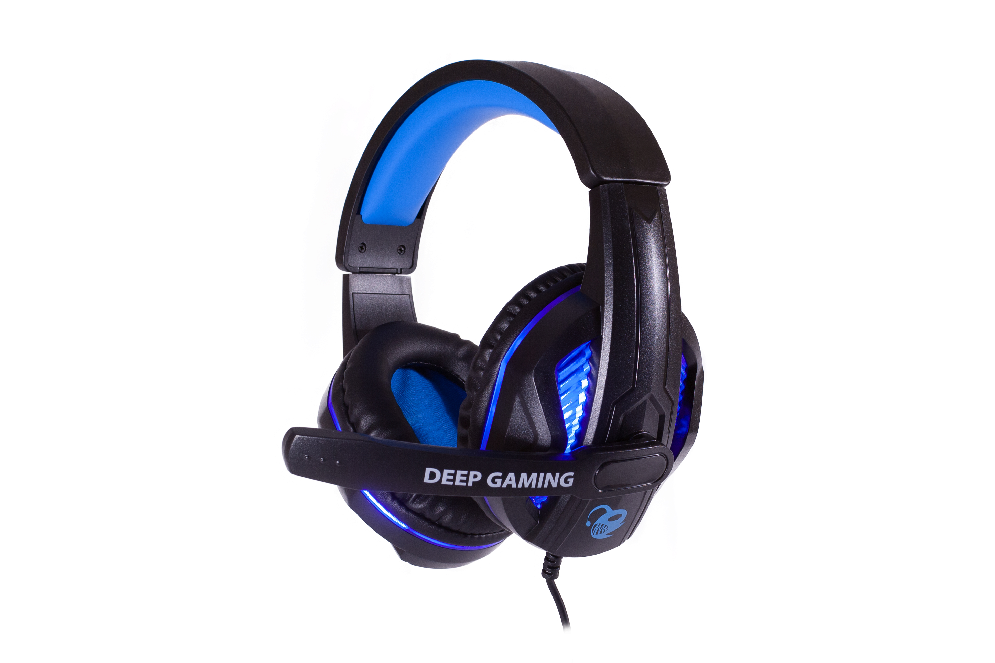 Pack gaming - DEEP GAMING Teclado + ratón + auricular + alfombrilla gaming DeepGaming Kit LED USB, Cable USB, Negro