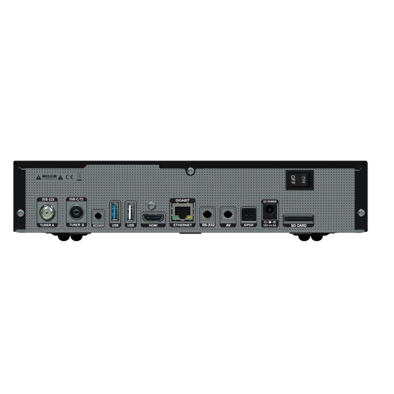 GIGABLUE UHD TRIO 4K SAT-Receiver schwarz) (HDTV, DVB-S2, PVR-Funktion=optional, DVB-S, DVB-T, Twin DVB-C2, DVB-C, Tuner