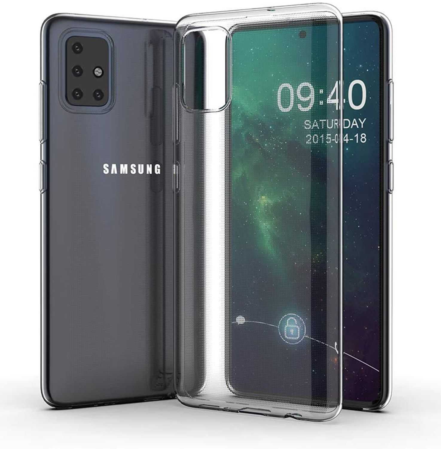 Samsung, KÖNIG A42 Backcover, Handyhülle, 5G, Transparent Galaxy DESIGN