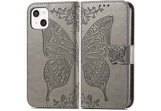 KÖNIG DESIGN Book Case, Bookcover, Apple, iPhone 13, Grau