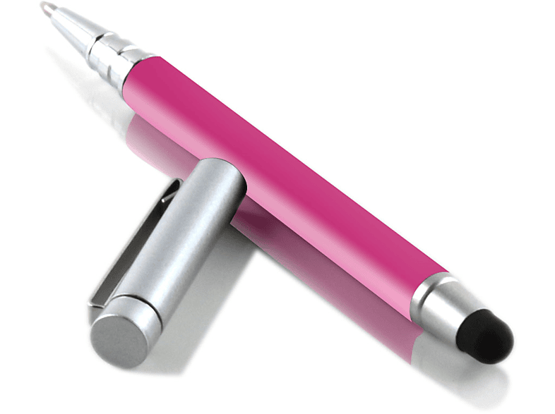 SLABO ergonomischer Stylus Touch Pen Stift für iPad | iPhone | etc. Eingabestift und Kugelschreiber Touchpen PINK | SILBER