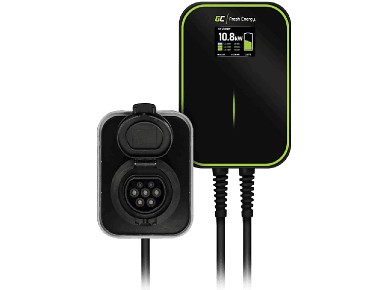 GREEN CELL Wallbox GC EV15RFID Ladestation für Elektrofahrzeuge Universal, schwarz