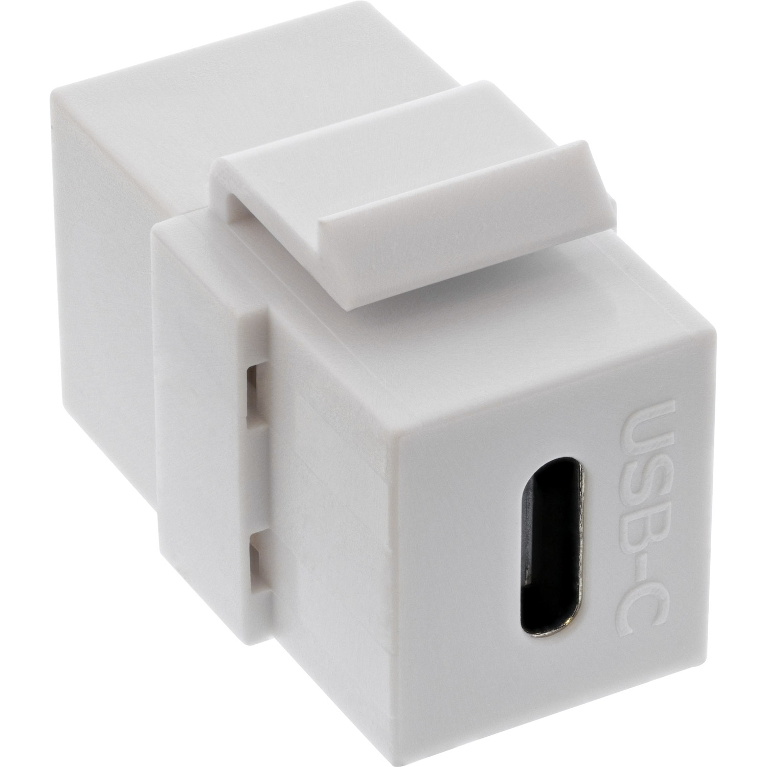 INLINE USB 3.1 Snap-In Einsatz, / Snap-In Installation weiß Buchse, Modulsystem, USB-C / Buchse weiß