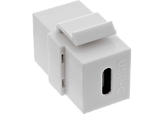 INLINE USB 3.1 Keystone Snap-In Einsatz Snap-In Modulsystem, weiß
