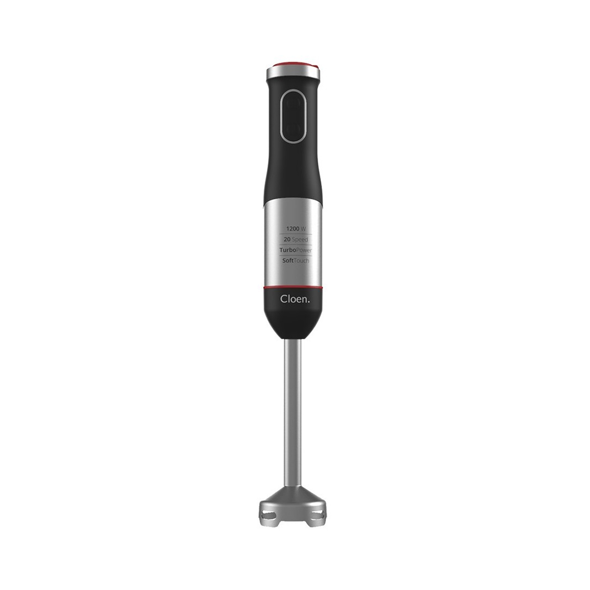 Cloen Batidora De easy hand blender 1200w potencia mango antideslizante 20 velocidades turbo soft touch y pica hielo. 1.200w cuchillas