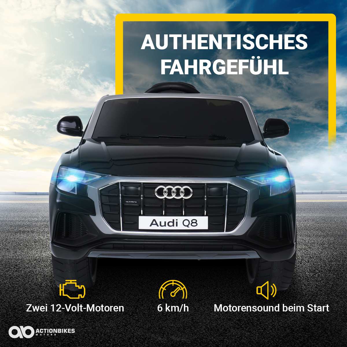 Lizenziert Audi Elektroauto SQ8 4M MOTORS ACTIONBIKES