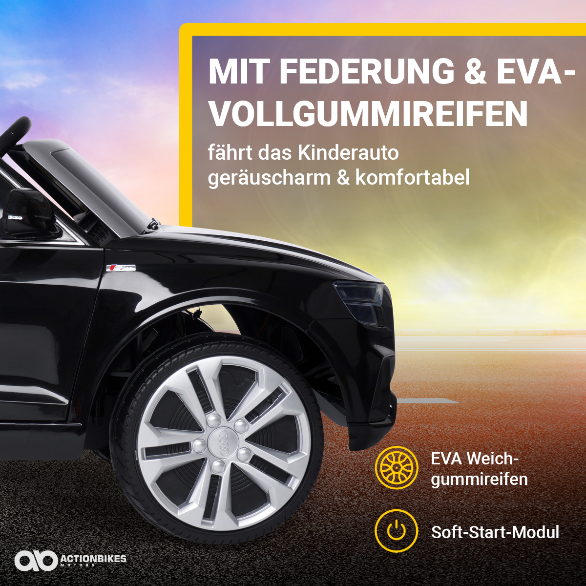 Lizenziert Audi Elektroauto SQ8 4M MOTORS ACTIONBIKES