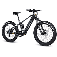 Bicicleta de Montaña  - Moma Bikes E-FATBIKE 26"PRO,Frenos Hydraulicos, Bat. Ion Litho integrada y extraible de 48V 13Ah MOMABIKES, 250 W, 25 km/hkm/h, Gris