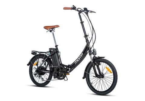 Bicicleta plegable - Moma Bikes Bicicleta Electrica, Plegable,EBIKE-20 .2,  Alu. SHIMANO 7V Bat. Ion Litio 36V 16Ah MOMABIKES, 250 W, 25 km/hkm/h,  Negro