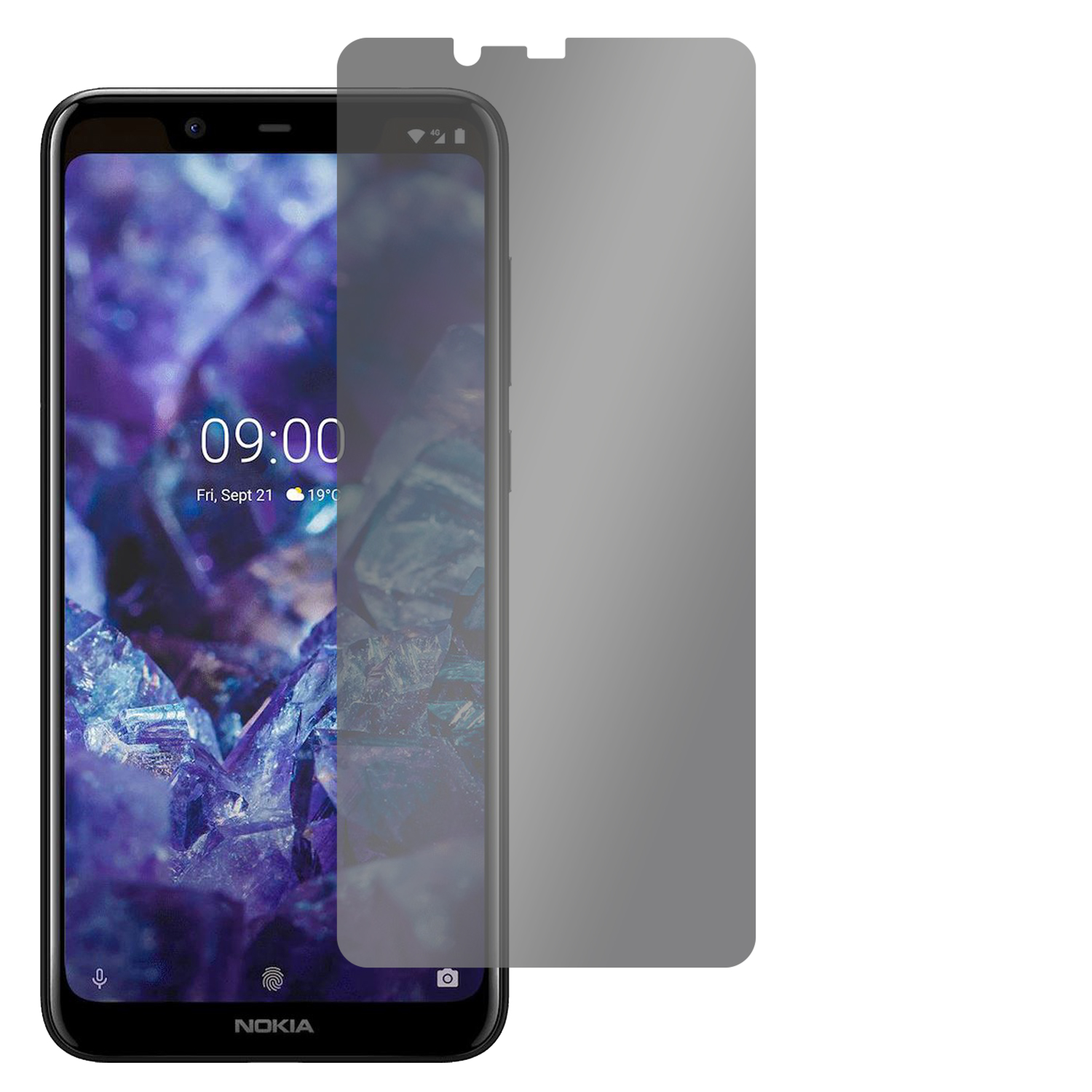 Displayschutz(für Schwarz Protection SLABO Plus View Nokia 360° X5) 5.1 | Blickschutzfolie