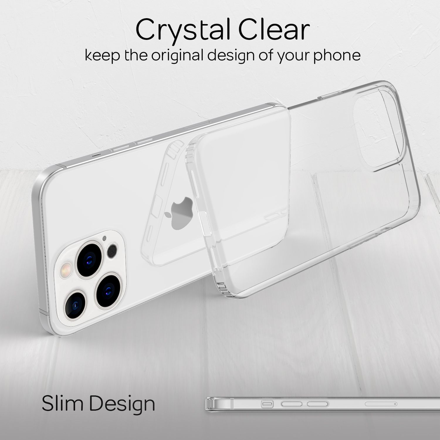NALIA Backcover, Pro Hülle, Apple, 13 Transparent iPhone Klare Max, Hybrid Transparente